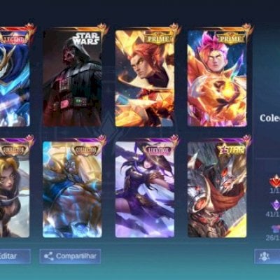 CONTA DE MOBILE LEGENDS VARIAS SKINS ,COLECTOR,PRIME,EPICA ETC