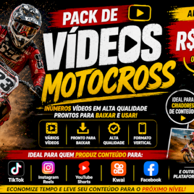 88 Vídeos de Motocross –TikTok, Reels, Shorts, Kwai e Facebook-ENTREGA AUTOMÁTIC