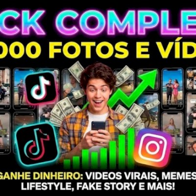 📸 MEGA PACK +20.000 FOTOS E VÍDEOS: O Maior Acervo do Brasil | TikTok/Reels 🚀