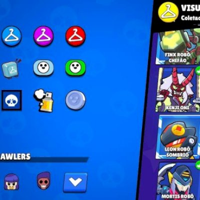 CONTA BRAWL 95 BRAWLERS/43K TROFÉUS/256 SKINS