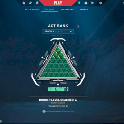 Conta Valorant / Valor gasto: R$ 1.052 / Rank D3, Peak Rank ASC2