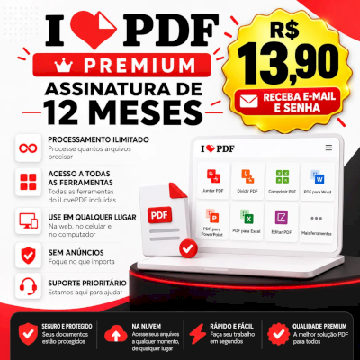 Assinatura Premium do iLovePDF (12 meses)
