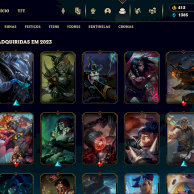 CONTAS NFA League of Legends 10-200 skins