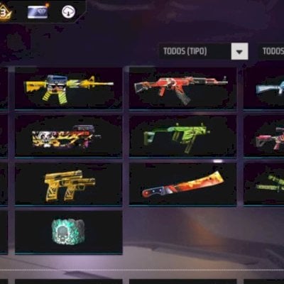 FREE FIRE CONTA COM ANGELICAL BRANCA, SAMURAI ZUMBI E MUITO MAIS