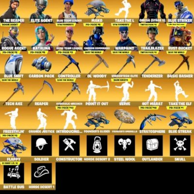 Conta fortnite rara ,muitas skin tryhard,salve o mundo fundador