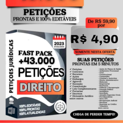 Petições Jurídicas +43.000 Modelos  Entrega Automática