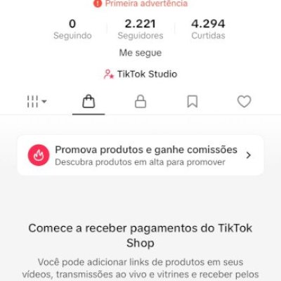 CONTA DO TIKTOK COM SHOP ATIVO +2,2K SEGUIDORES (PROMOVER ATIVO)