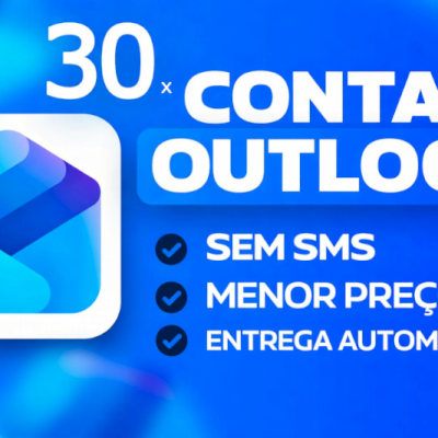 30x CONTAS OUTLOOK/HOTMAIL 📧 | SEM SMS ✅ | ENTREGA IMEDIATA ⚡