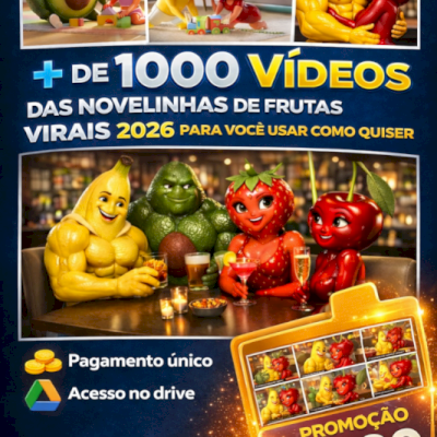 Pack Novelinhas de Frutas Virais 2026 (+1000 vídeos)