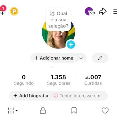 CONTA TIK TOK 1,3K SEG E 2K DE CURTIDAS (CONTAS TIK TOK)