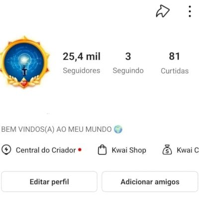 🔥 Conta Kwai 25,4 Mil Seguidores à Venda