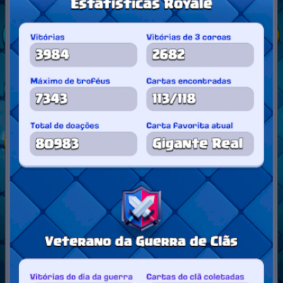 Vendo conta Clash Royale 7 anos, com 2.700 gemas