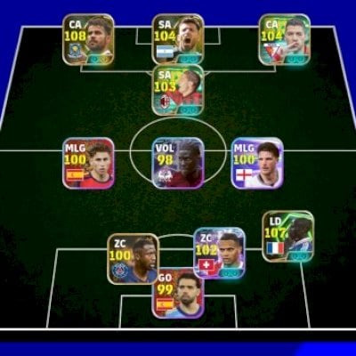 CONTA EFOOTBALL! 3168 DE FORÇA COLETIVA + CRAQUES 108/107/104