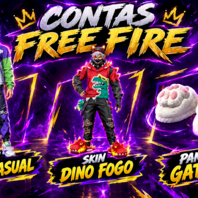 CONTA COM DINO FOGO + MANO CASUAL + PANTUFA GATINHO