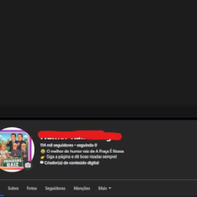 PÁGINA FACEBOOK 114K DE SEGUIDORES, NICHO HUMOR RAIZ ANTIGO - MONETIZADA