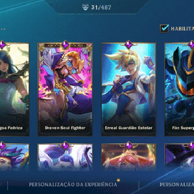 Conta Unranked 86 skins (1 ultimate, 2 prestígio) + conta WIld rift -Varias skin