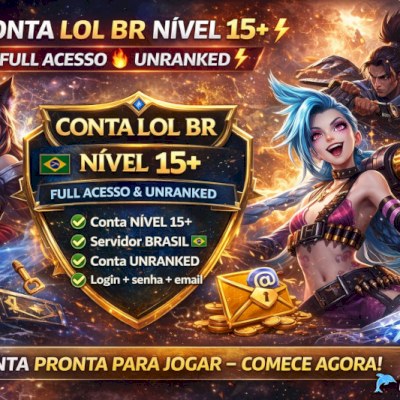 CONTA LOL BR NÍVEL 15+ 🎮 | FULL ACESSO 🔥 | UNRANKED ⚡