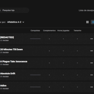 CONTA EPIC GAMES 171 GAMES