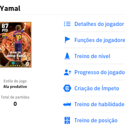 Conta efootball com Lamine Yamal 107 Blitz Curler