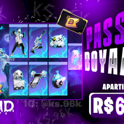[MAIS BARATO] PASSE BOOYAH! De Novembro/ R$6,90. Entrega Imediata VIA ID.