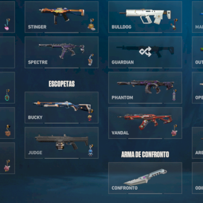 Conta Riot com diversas skins em Lol e Valorant