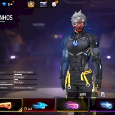 Vendo esta conta de FF 800 peitorais, 114 emoji,2 cabelo fitinha,calça angelica