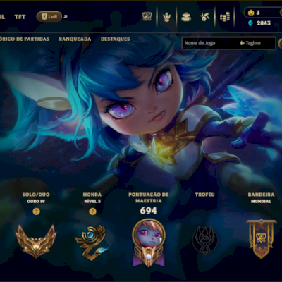 VENDA DE CONTA — LEAGUE OF LEGENDS Nível 399 | Elo atual: Ouro IV (131 SKINS)