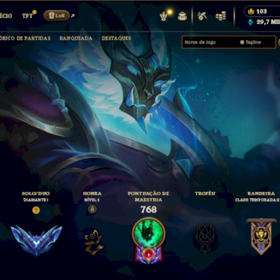 CONTA LOL DIAMANTE 1 | 100% SEGURA | FULL ACESSO | 686 SKINS | TODOS CAMPEÕES |