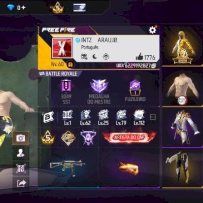 CONTA DE FF TOP COM ANGELICAL M/2 TOP CRIMINAL/PUNHO/UMP ATT/MUITA PARCERIA E +