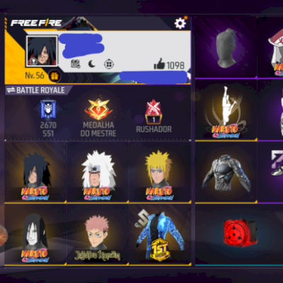 VALOR NEGOCIAVEL MADARA,MINATO,JIRAIYA+JUJUTSU KAISEN+ITENS RARO
