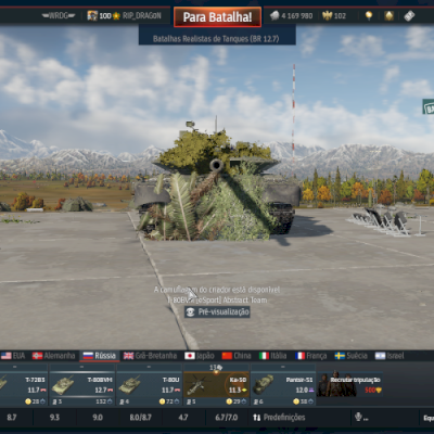 Conta Focada nos Tanques com Alemanha no 10.7 e Russia no 12.7. Nivel 100