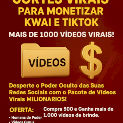 Vídeos Virais Lucrativos – Cortes para Seu Canal +1000