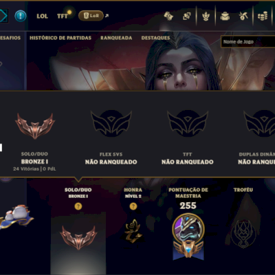 Bronze 1 com 140 Champs e 9 Skins