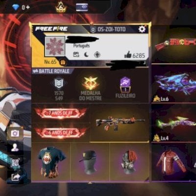 Conta muito antiga e rara de ff com camisa de mestre antiga 2º e 3º passe