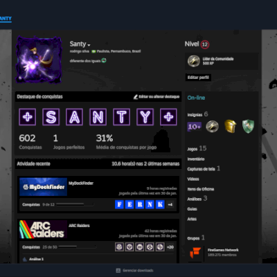 Conta Steam lvl 12
