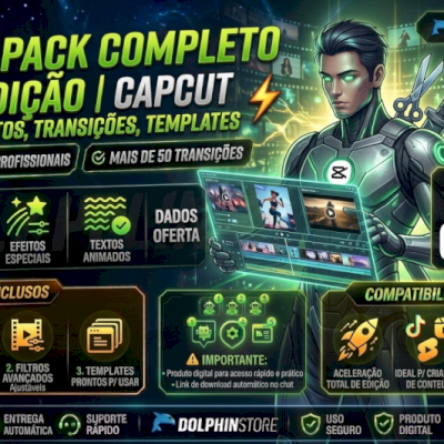 🎬 Pack Completo de Edição para CapCut | Efeitos, Transições, Templates e Muito