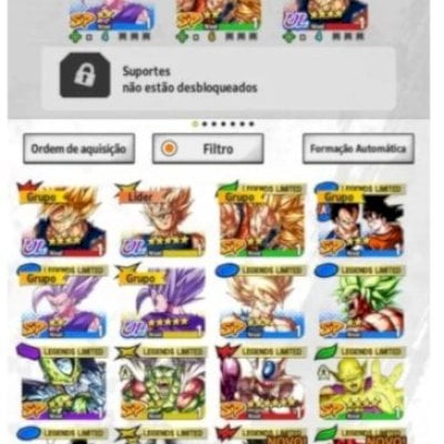 4 contas db legends ambas com ultras obs: vendo todas juntas