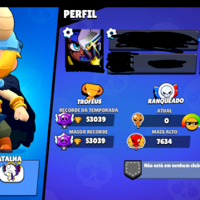 CONTA DE BRAWL STARS COM 53K DE TROFÉUS E MUITAS SKINS