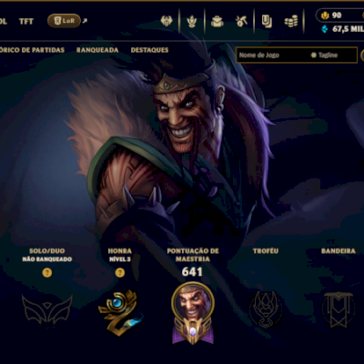 Conta League Of Legends 392 Skins, 234 Chromas e 306 ícones e 200 Emotes 150