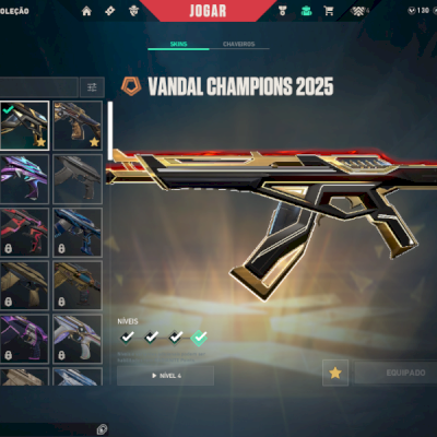 Conta VALORANT Premium – Vandal Champions 2025 + Sheriff Íon + Karambit Sublime