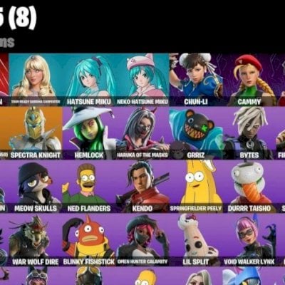 CONTA FORTNITE COM 55 SKINS GWEN / SABRINA / CHUN-LI / HATSUNE MIKU