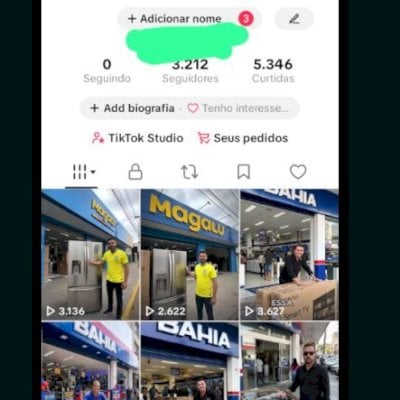 Vendo essa conta Tik Tok