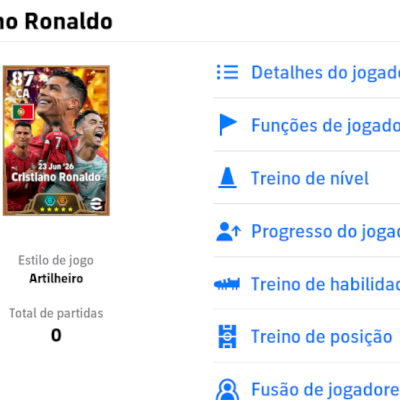 Conta efootball com CR7 109