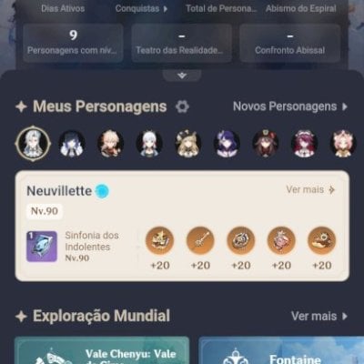 Conta Genshin Impact + Honkai Star Rail ENDGAME + Zenless zone zero (Brinde!!)