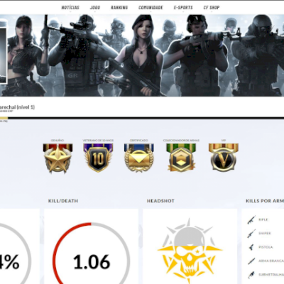 Conta Crossfire AL Marechal com 18 Vips + Mns