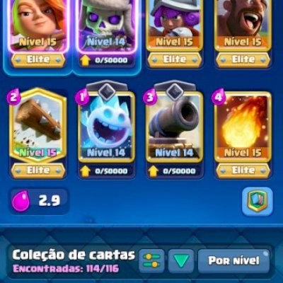 Conta antiga (6 anos) 8000 troféus deck maximizado