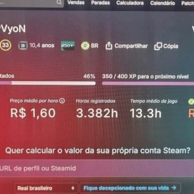 Conta Steam com quase 500 jogos na conta