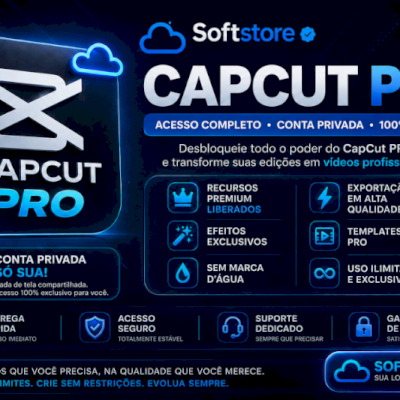 CAPCUT PRO PRIVADO 30DIAS | MELHOR QUALIDADE + Garantia + Menor preço +