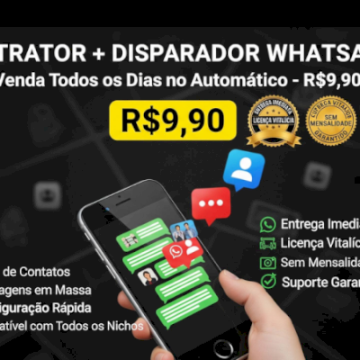 EXTRATOR + DISPARADOR WHATSAPP – A MÁQUINA DE VENDAS