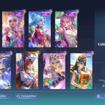 CONTA SMURF MLBB PARA SAIR RÁPIDO COM ALGUMAS SKINS